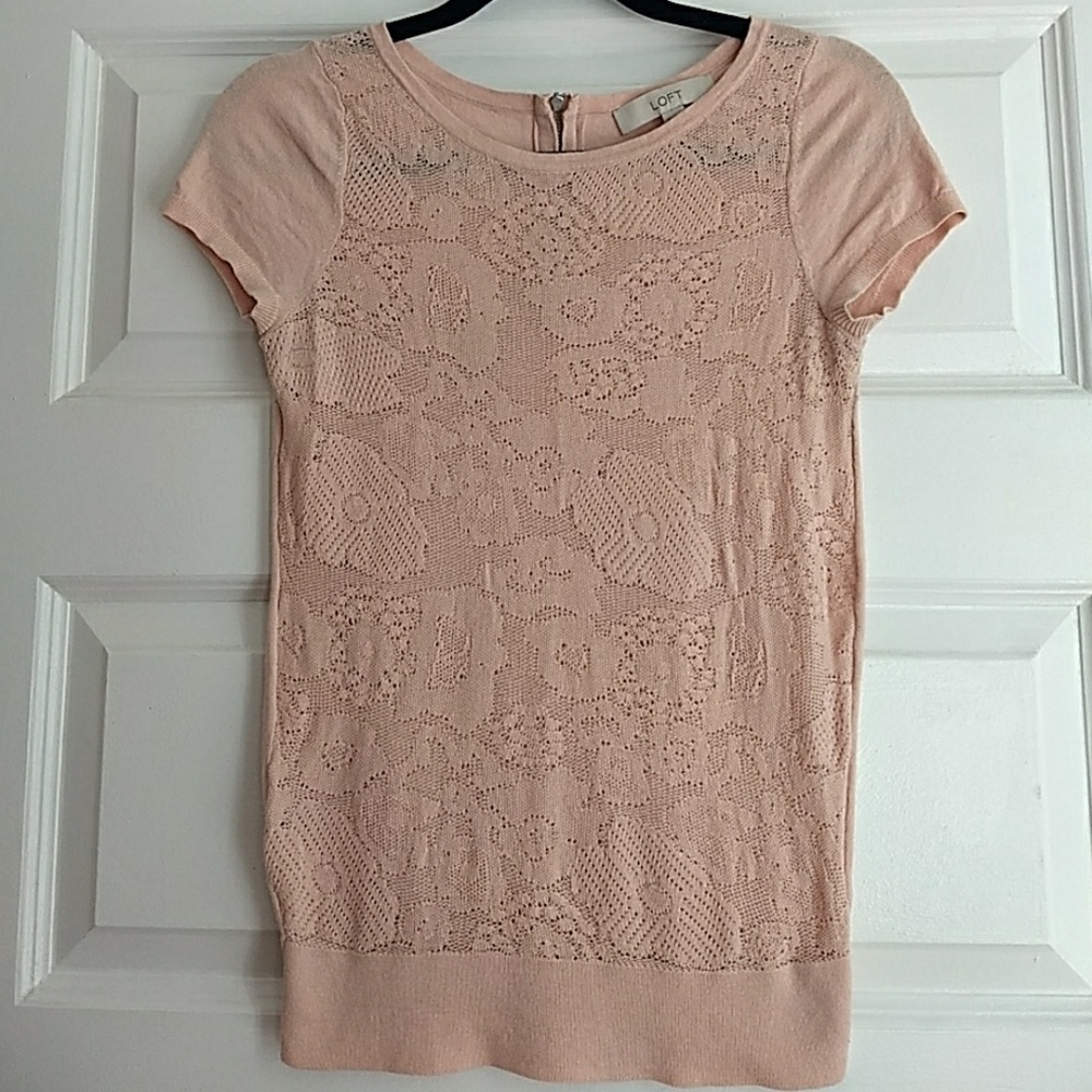 Loft crochet front sweater
